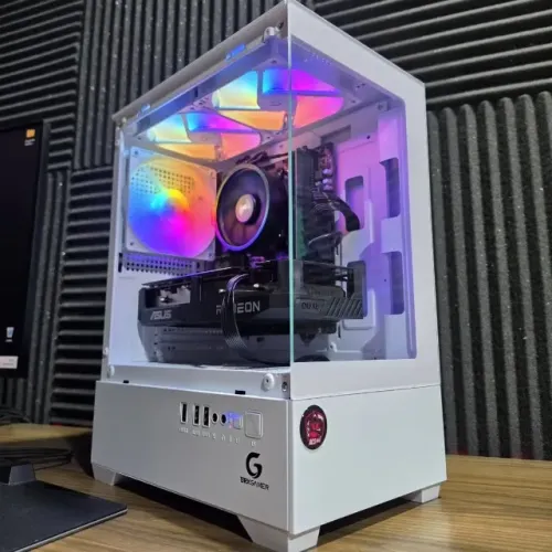 PC Gamer Ryzen 5 5500 RX 6600 8GB 16GB RAM SSD NVMe 512GB Branco