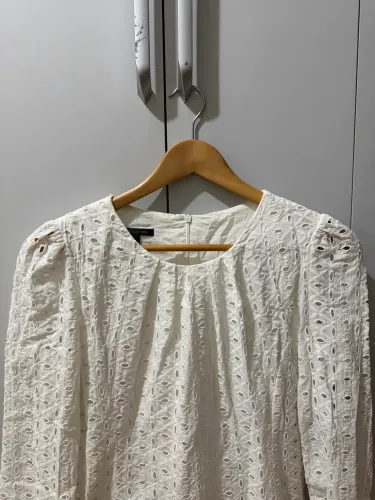 Vestido Curto Laise Branco Mango (MNG Collection) - Tam P