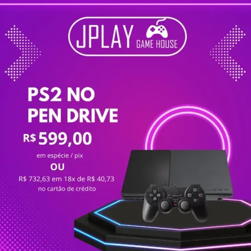 Ps2 slim com garantia em até 18x no cartão