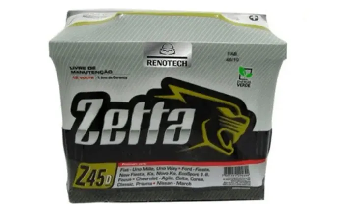 Bateria Zetta 45 Amperes 