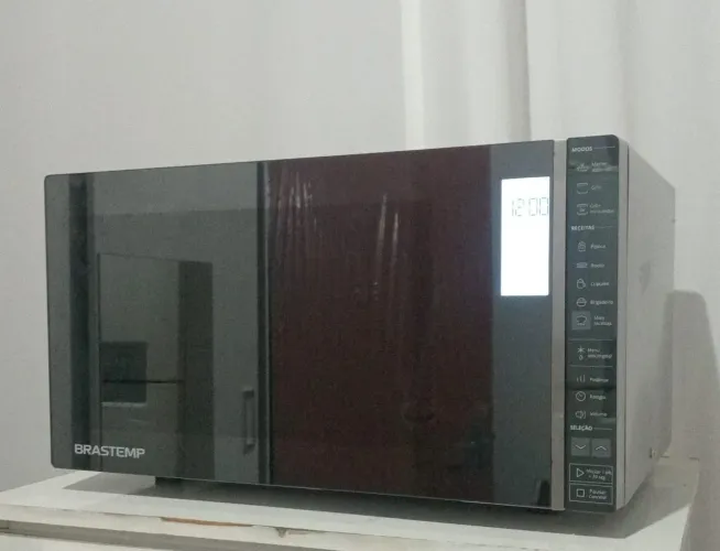 Microondas brastemp 32l inox espelhado
