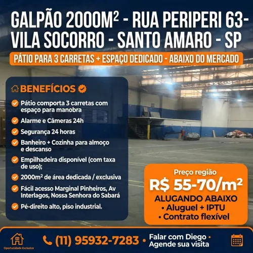 Galpão para locação (Espaço dedicado )