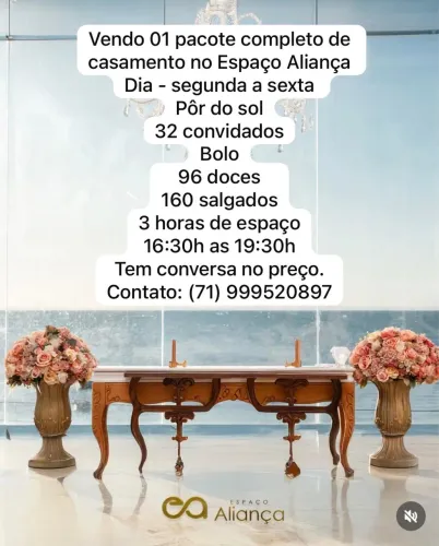Pacote Casamento Completo - Espaço Alianca