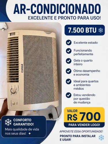 AR-CONDICIONADO CONSUL 7.500 BTUs