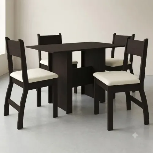 Mesa de Jantar Milano Na Cor Amendoa/Savana