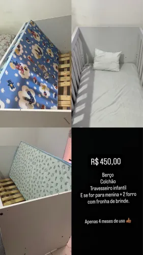 Berço semi novo 400,00