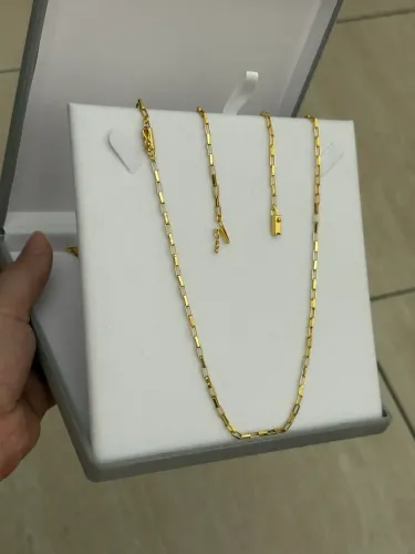 Corrente de moeda banhada a ouro 18