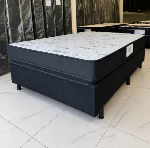 ? PROMOÇÃO: Cama Box + Colchão Casal Direto da Fábrica! ?