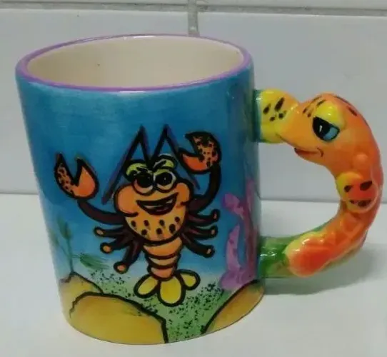Caneca Porcelana Pintada a Mão