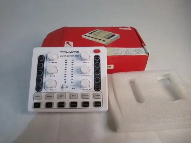 MESA DE SOM TOMATE MPS 001 CANAIS MP3 ESTÉRIOS EFEITOS USB 220MA  ( NOVO SEM USO )