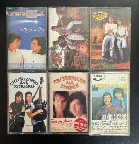 Lote Sertanejo Raiz / Romântico - 6 fitas K7 originais