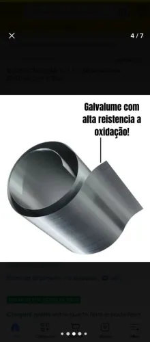 Chapa rufo na embalagem 5 metros cada rolo