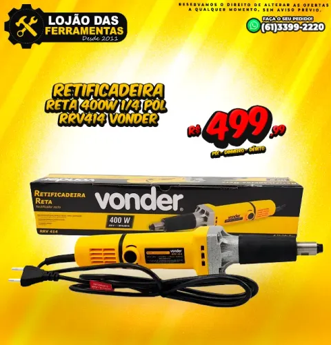 Retificadeira Reta 400w 1/4 Pol RRV414 Vonder