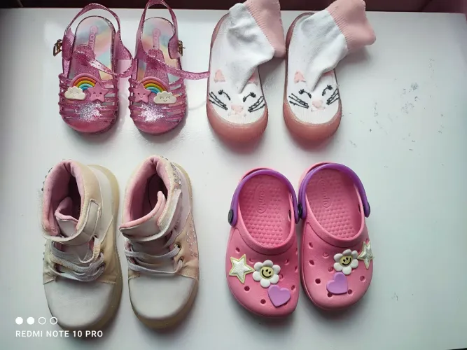 Lotinho de sapatos c/3 pares infantil de menina