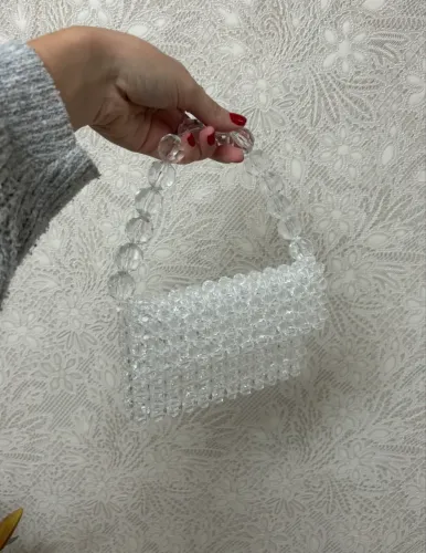 Bolsa de pedras feita a mão