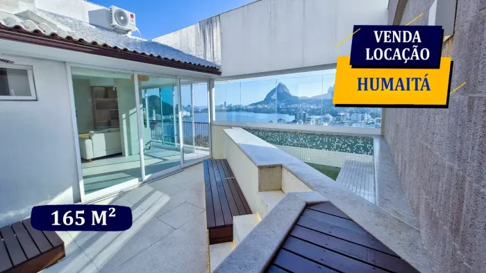 HUMAITÁ JUNTO LAGOA SOFISTICADA COBERTURA PANORÂMICA REFORMADÍSSIMA PREMIUM 165M² 3 QUARTO
