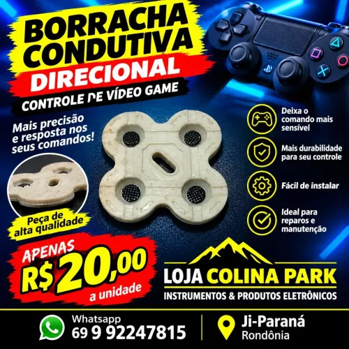 Borracha Condutiva Controle PlayStation PS2 