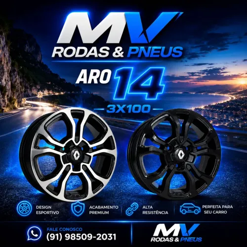 JOGO DE RODAS ARO 14 3X100