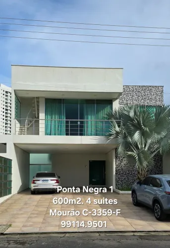 Excelente Duplex no Ponta Negra 1, 600m2, 4 suites, Edícula, piscina, escritório. Mobiliad
