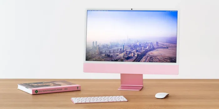 iMac 24" M1 Rosa 8GB 256GB + Caixa + Teclado e Mouse Originais - Impecável