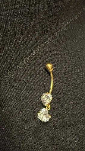 Piercing de umbigo Ouro 18k Zircônia novo nunca usado