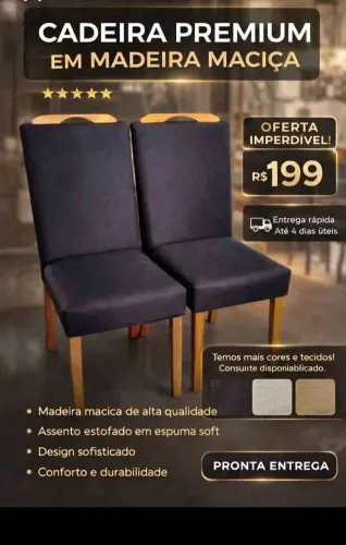 Cadeira Premium para mesa jantar novas ( valor unitário )