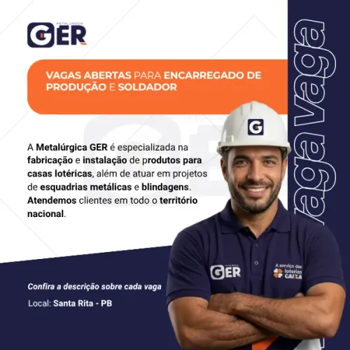 Encarregado de Produção e Soldador