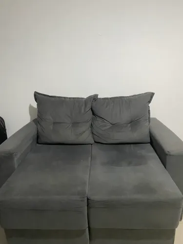 Sofá suede retrátil
