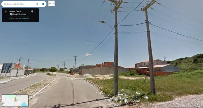 Lote no Loteamnento Porto Pecém, medindo 11 m de frente, 25 m de lado e 12,77 m fundos,