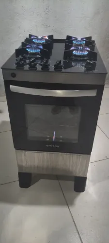 ? FOGÃO ATLAS 4 BOCAS MESA DE VIDRO em inox ÓTIMO ESTADO