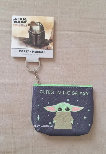 Porta Moedas Grogu Baby Yoda Mandaloriano Star Wars 11x8,5cm