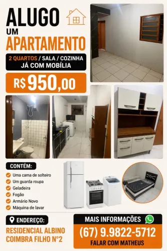 Alugasse apartamento já mobiliado