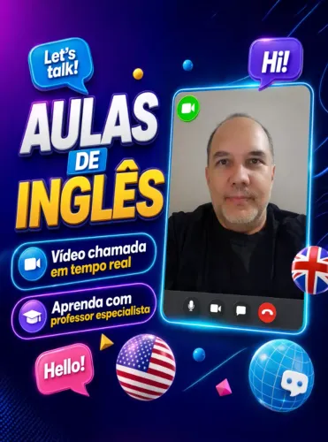 Professor de inglês. Inglês do básico ao avançado. Metodologia própria adaptável ao perfil