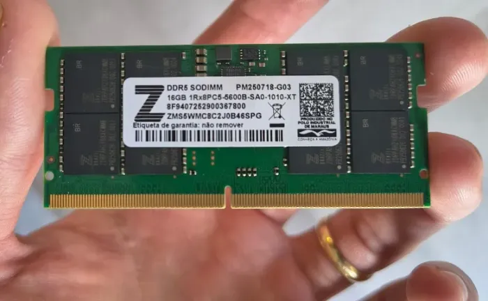 Memoria Ram Notebook SODDIM DDR5 16GB 5600HZ - Nova, Testada 100%