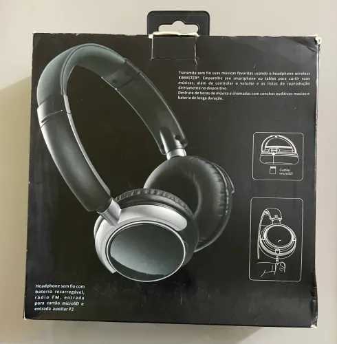 Fone Headphone Bluetooth Qualidade de Som Incrível Ajustável Kimaster