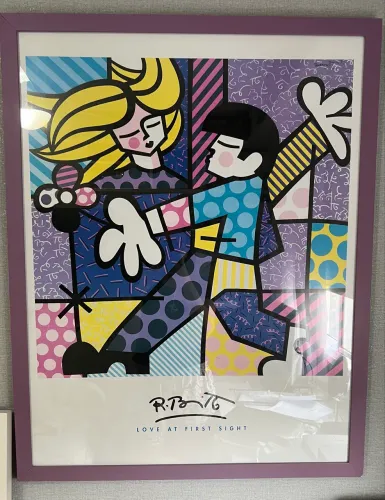 Quadro Love at first sight. Romero Britto. 
