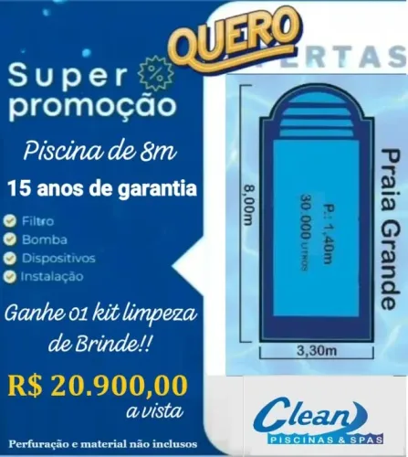 Piscina de Fibra 8m instalada