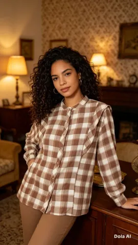 Blusa Antiga Flanela - Modelo Vintage Anos 70