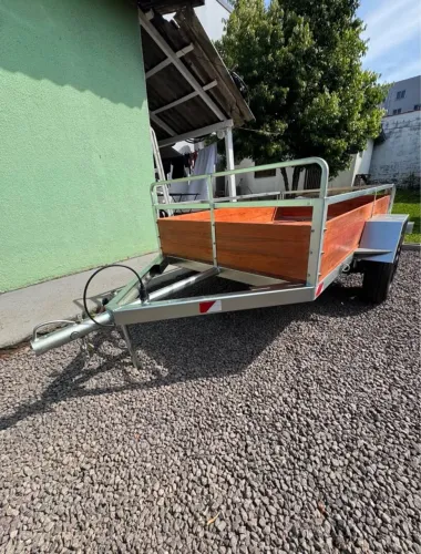 Carretinha reboque fazendinha galvanizada 120x200 MT