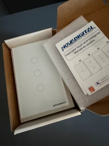 Interruptor Smart Wifi Inteligente Touch Nova Digital 3 botões Lite BR 4x2
