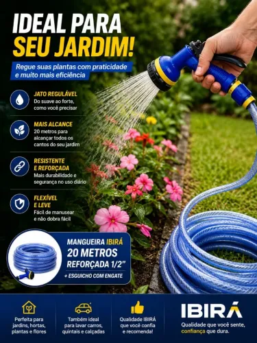 Tudo de bom essa mangueira pra lavar carro, quintal, molhar o jardim. Com maior traticidad