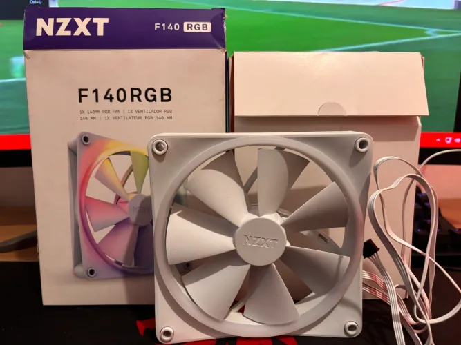 Fan NZXT F140 RGB 140mm Branca Original - Excelente Estado