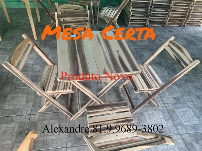 Mesa Certa para Bar/Restaurante/Lanchonete Madeira Maciça