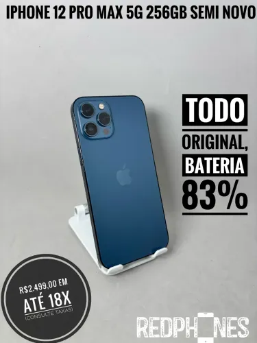 Loja física. Aceitamos trocas em iPhone's ou Android. iPhone 12 Pro Max 256GB 
