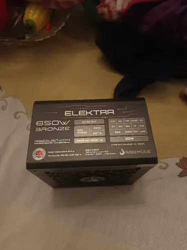 Fonte modular rise mode Elektra 650W Pfc ativo 80 plus Bronze