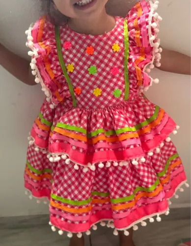 vestido junino infantil