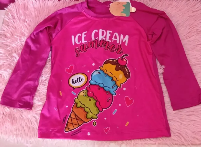 Camisa infantil com proteção solar 