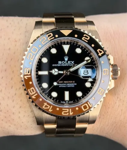 ROLEX GMT MASTER II ROOTBEER ROSE GOLD