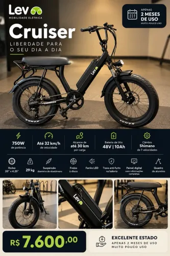 BICICLETA ELÉTRICA LEV CRUISER
