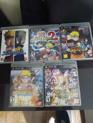 ps3 lote naruto storm coleção completa!